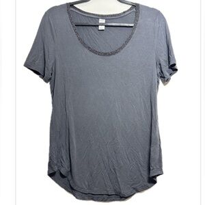 Old Navy Gray Scoop Neck T-Shirt, Size Small Short Sleeve‎ Relaxed T-Shirt